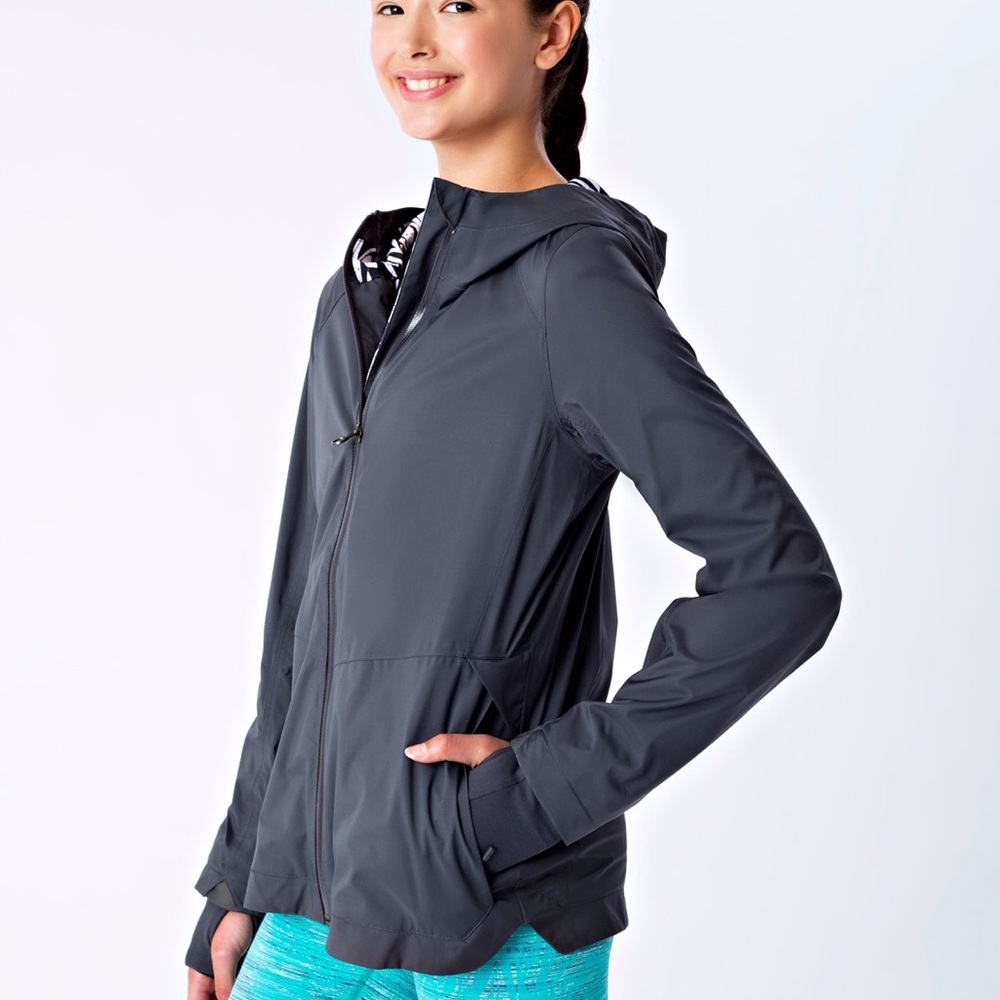 Ivivva Radiantly Rain Jacket Girls Sz 10